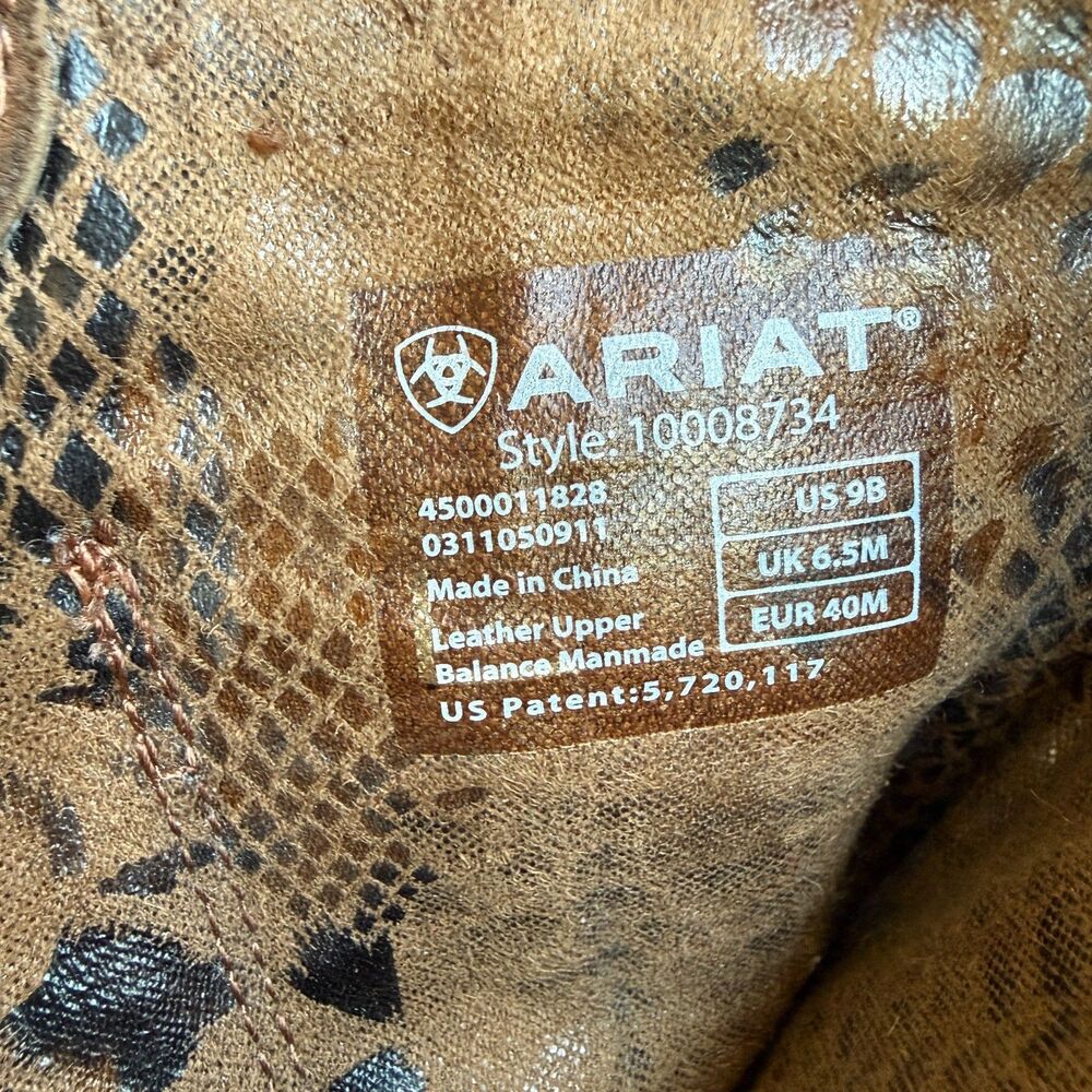 Ariat Women's 10008734 Western Cowboy Square Toe Boots shoes Size 9B - Picture 12 of 16